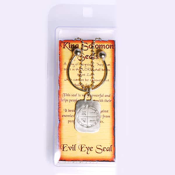 Key-holder-with-Pewter-Seal-for-Inc--Chain----Evil-Eye